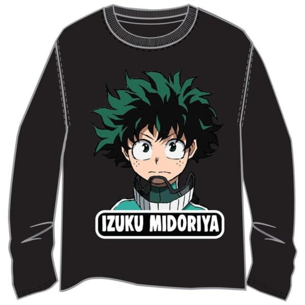 camiseta izuku midoriya negro