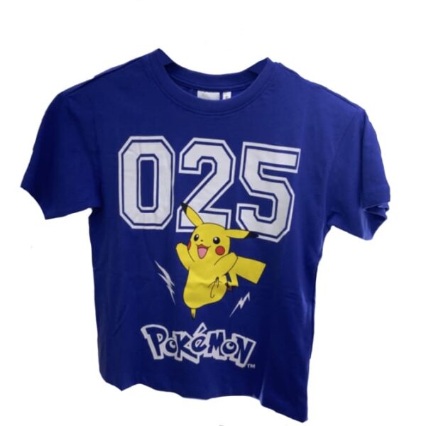 pokemon pikachu camiseta azul